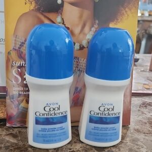 Avon Cool Confidence Roll-On Deodorant - Blue & White